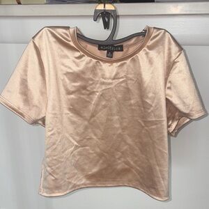 Electrica Women's Shimmering Gold Short Sleeve Tee